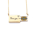 thumbnail image 1 of flower   repeat illustration pattern Letter Envelope Necklace Pendant Jewelry, 1 of 3