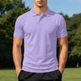 thumbnail image 3 of Luvrsol Mens T Shirt Solid Basic Turndown Collar Short Sleeve Regular Fit Plain Cotton Daily Tops S-3XL, 3 of 8