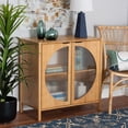 thumbnail image 5 of Baxton Studio Naresh Mid-Century Modern Transitional Natural Brown Bamboo Wood 2-Door Storage Cabinet, 5 of 6