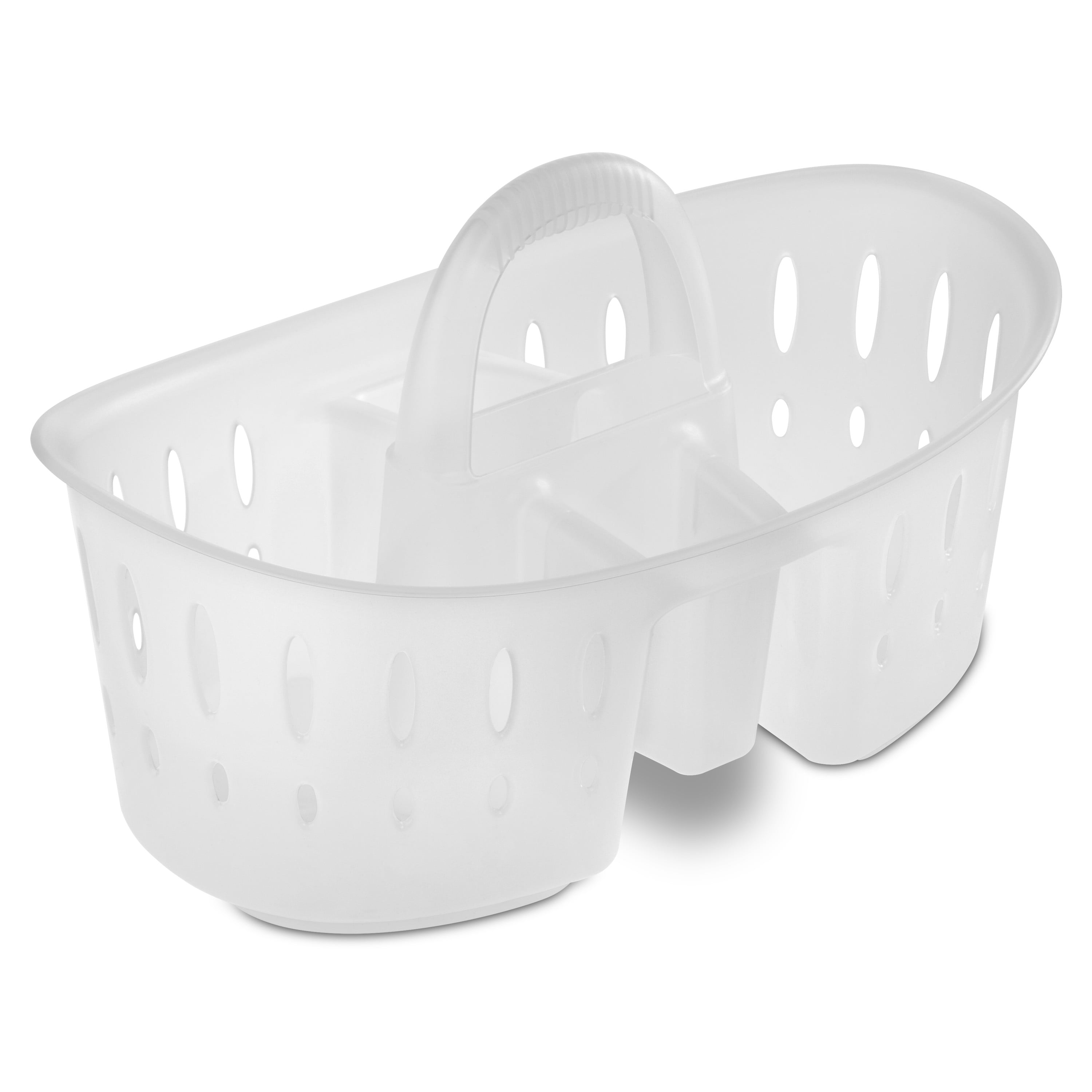 Sterilite Oval Plastic Bathtub Caddy, Clear