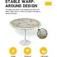 thumbnail image 2 of Easter Bunny Egg Kitchen Table Cover with Elastic Edge,Spring Floral Waterproof Fitted Tablecloth for Round Table,Duck Retro Linen Circle Table Covers for Picnic Party 45-52in, 2 of 6