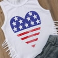 thumbnail image 5 of Aunavey Toddler Kids Girl 4th of July Outfit American Flag Top Shirt Denim Short Independence Day Set Summer Clothes, 5 of 6
