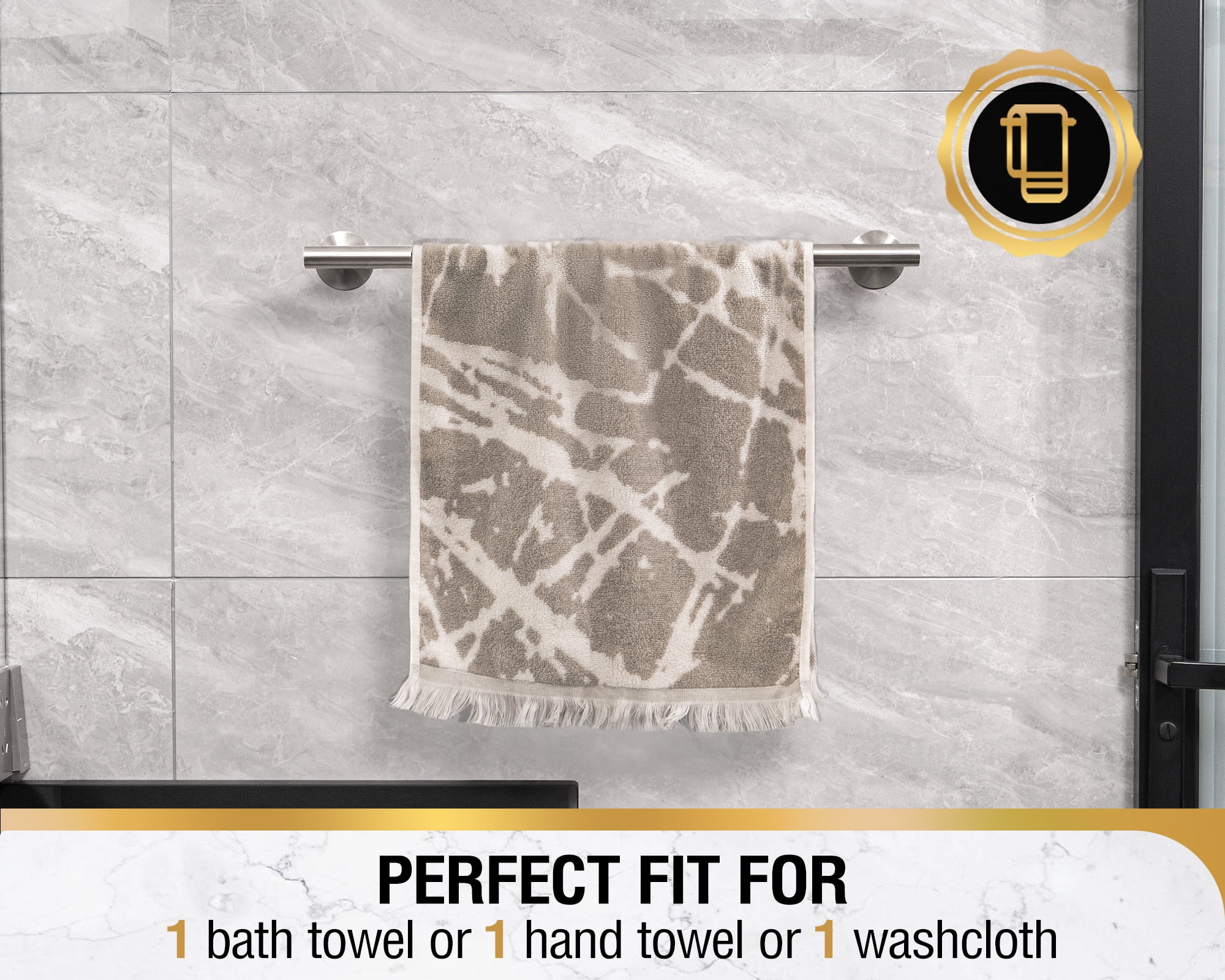 HITSLAM Gold Towel Hooks for Bathroom Wall Mounted, Brushed Brass Wall Moun