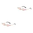 thumbnail image 4 of Sonducket Gafas de sol sin marco Tonos duraderos para protección A prueba de viento Llama Transpirable Fuego Impermeable De moda Rosa claro Rosa Rosa claro Rosa claro 2Conjunto, 4 of 6