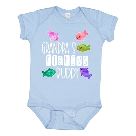 

Inktastic Grandpa s Fishing Buddy with Colorful Fish Gift Baby Boy or Baby Girl Bodysuit