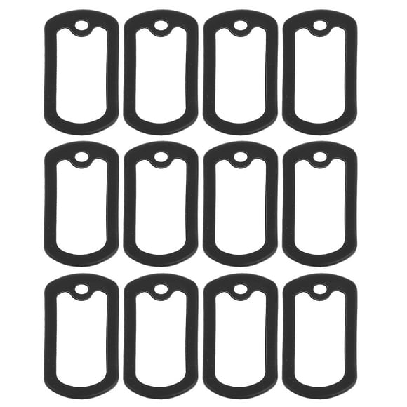 12pcs Military Style Dog Tag Silicone Silencer Dog Tag Silicone Protective Cover