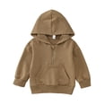 thumbnail image 1 of Gibobby Sudadera con capucha Otoño InviernoNiños Niñas Invierno Manga Larga Tops Sudadera Ropa Sólido Cremallera Con Capucha Deporte(Caqui, 0-6 Meses), 1 of 5
