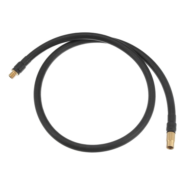 Adaptador de mandril de manguera de extensión de inflador de neumáticos roscado de 80 cm, tubo de bomba de aire, tubo de válvula de neumático para coche, camión, bicicleta, MTB, caucho de cobre, tono cobre negro Unique Bargains mandriles de llantas