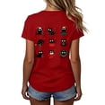 thumbnail image 5 of Frostluinai Christmas Cats Shirts for Women Crew Neck Short Sleeve Funny Xmas Party Tee Shirt Daily Walking Casual Tops S-3XL, 5 of 6