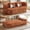 Brown, variant on Arouseden 78.7" Light Gray Convertible Sofa Bed with 2 Throw Pillows & Soft Plush Fabric,Boneless Sleeper Couch Bed,Modern Compressed Sleeper Sofa for Living Room
