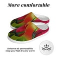 thumbnail image 6 of Rateoe Rose Psychedelic Print Women's Men's Cotton Knit Slippers Lightweight Memory Foam Indoor House Shoes with Anti-Skid Sole-44/45, 6 of 7