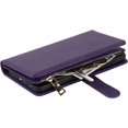 thumbnail image 6 of Compatible with Samsung Galaxy S22 5G Wallet Case,Detachable 2 in 1 Magnetic Zipper Leather Cover Case [6 Card Slots] [Wrist Strap] [Stand Feature] for Samsung Galaxy S22 5G,6.1 inch Purple, 6 of 9