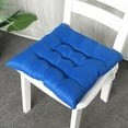 thumbnail image 2 of Nvzi Set of 4 Square Solid Tufted Chair Pads Indoor Seat Cushions Pillows with Ties Light Blue 18"x18"x3", 2 of 3