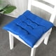 thumbnail image 2 of Xiao Hua Juego de 4 cojines cuadrados de capitoné para silla, con lazos, color azul claro, 45 x 45 x 7,6 cm, 2 of 3