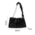 thumbnail image 2 of Adecuado para viajes diarios y citas. Bolso de mano de PU, bolso de nube plisado simple de moda., 2 of 5