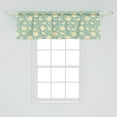 thumbnail image 2 of Ambesonne Kitchen Valance Pack of 2, Tea Cup Teapot British, 54"X18", Pale Yellow Turquoise, 2 of 4