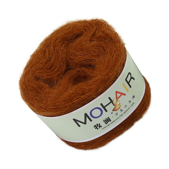 MSJUHEG Sewing Kit Yarn Soft Mohair Knitting Wool Yarn Diy Shawl Scarf Crochet Thread Supplies Yarn For Crocheting Brown