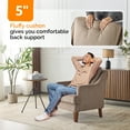 thumbnail image 6 of Ktaxon Fabric Accent Chair, Reading Armchair with Removable Cushion, Single Sofa with Extra Seat Depth for Living Room Bedroom Light Brown, 6 of 9