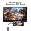 thumbnail image 4 of Adaptador compatible de tipo C a HDMI 4kx2k 30Hz 1080P Teléfono PC Cable de TV (Negro), 4 of 9