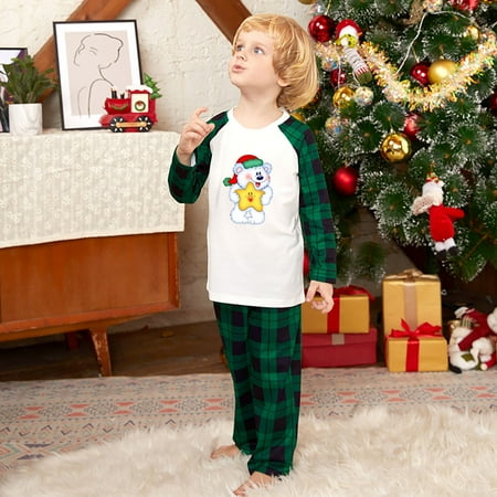 

Cntydi Pajamas for Women Gifts Parent-Child Warm Christmas Suit Striped Stitching Home Clothes Pajamas Long-Sleeved Trousers Two-Piece Set（Kids）