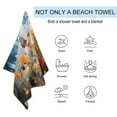 thumbnail image 2 of Watercolor Butterfly Ultra Fine Fiber Beach Towels for Travel And Quick Drying Absorbent Towels for Swimming, 2 of 7