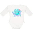 thumbnail image 3 of Inktastic Cute Octopus Blue with Star Boys or Girls Long Sleeve Baby Bodysuit, 3 of 5