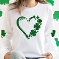 thumbnail image 4 of YABCSAZ St Patrick's Day Sweatshirts for Women Casaul Loose Oversize Shirts Long Sleeve Irish Shirts Shamrock Clover Printed Blouse, Paddy's Day Great Parade Tops, 4 of 5