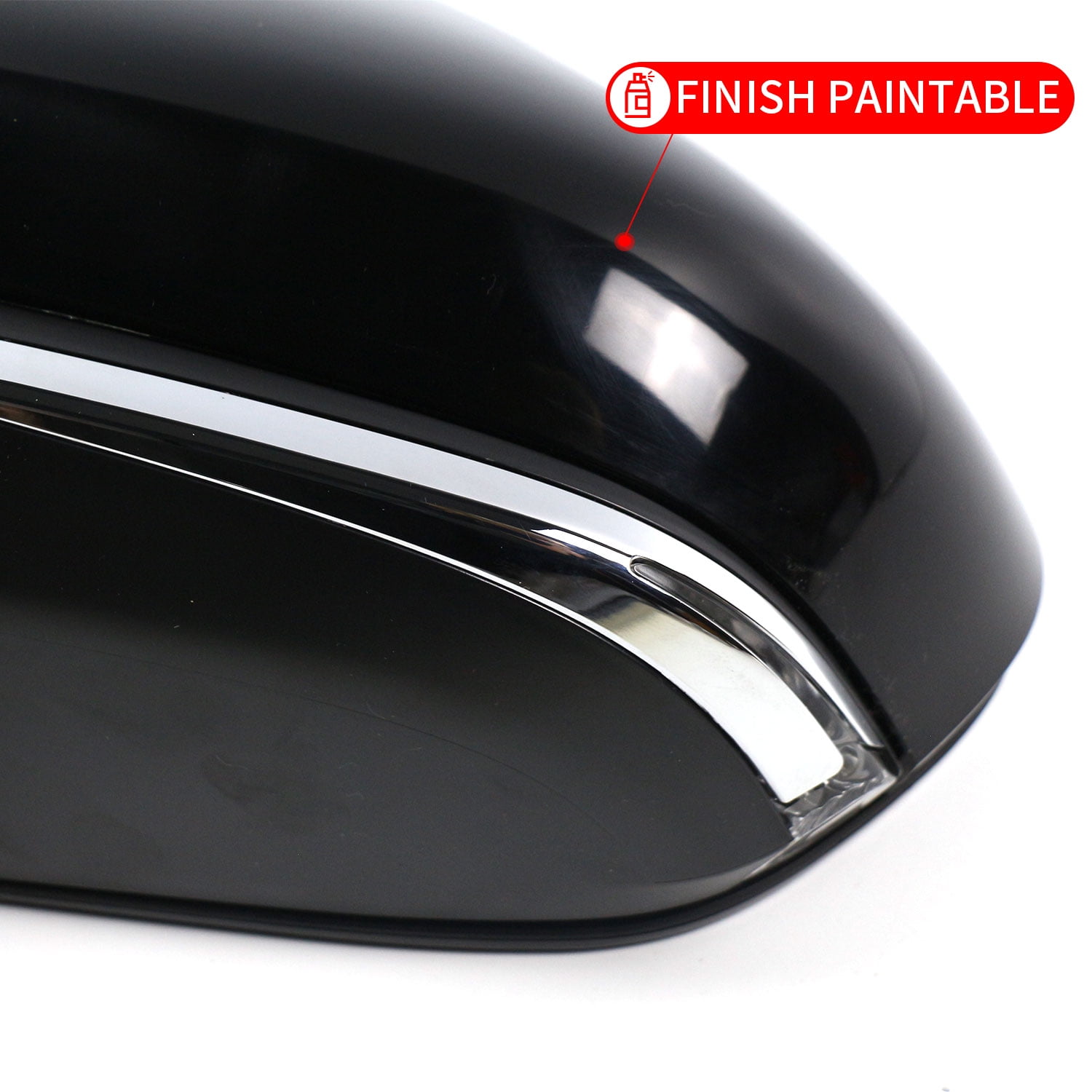 Left Driver Side Mirror for 2018-2024 Toyota Camry Power Heated Lamp Door Mirror for 2018 2019 2020 2021 2022 2023 2024 Toyota Camry Sedan Accessory, Black