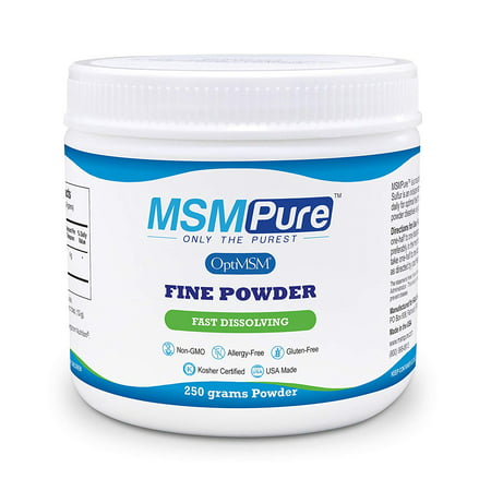 MSMPure Fine Powder, Fast Dissolving Crystals, 8.8 ozs, Pure MSM Organic Sulfur Supplement for Joints, Muscle Soreness, Immune Support and Beauty, Skin,Hair & Nails. Made in USA Kala Health - 8.8 (Best Supplements For Joints And Muscles)