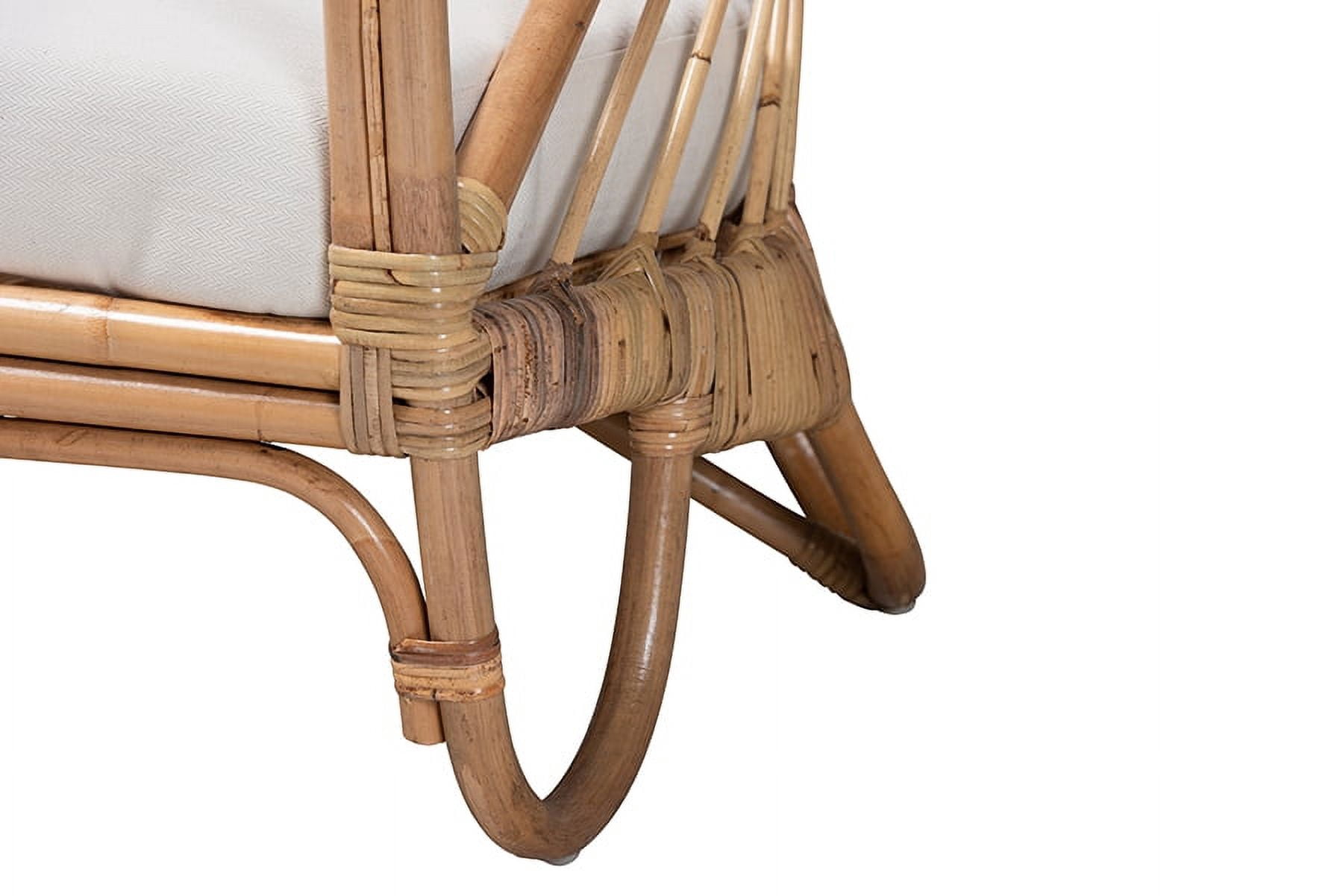 bali & pari Aliane Rattan BOHO Accent Chair, Natural Brown