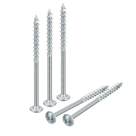 #8x2-1/2" Pocket Hole Screws, 100 Pack Phillips Drive Self Tapping Wood Screws, Zinc Plated