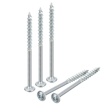 

#8x2-1/2 Pocket Hole Screws 50 Pack Phillips Drive Self Tapping Wood Screws Zinc Plated