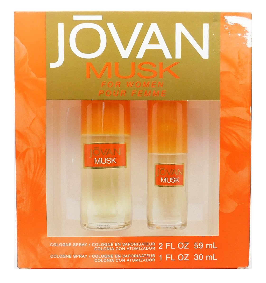 Jovan Musk For Women Cologne Spray Set 2 Fl Oz. and 1 Fl Oz.