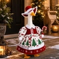 thumbnail image 4 of Christmas Porch Goose Outfit, Hooded Plush Holiday Costume for Festive Yard Decor, Fits Standard 24 Inch Porch Statue, Easy On and Off, 4 of 4