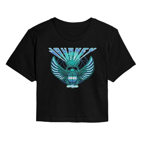 Journey - Scarab Cover Art - Juniors Cropped Graphic T-Shirt