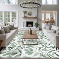 thumbnail image 3 of Eucalyptus Leaf Washable Area Rug 5x7 Green Botanical Rustic Watercolor Leaf Low-Profile Large Area Rugs with Non Slip Backing Indoor Floor Carpet for Entrance Living Room Bedroom Home Office, 3 of 9