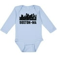 thumbnail image 3 of Inktastic Boston Massachusetts City Skyline with Grunge Boys or Girls Long Sleeve Baby Bodysuit, 3 of 5