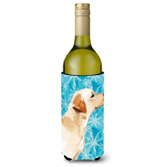Yellow Labrador No 2 Winter Wine Bottle Beverge Insulator Hugger