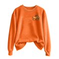 thumbnail image 2 of Conairie Halloween Hoodies for Women Cute Pumpkin Printed Cozy Sweatshirts Loose Fit Casual Lightweight Fall Winter Clothes 2026 Long Sleeve Pullover Sweaters with Pocket Orange XL, 2 of 3