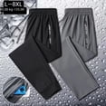 thumbnail image 2 of Pantalones de seda de hielo de verano de gran tamaño, pantalones deportivos de pierna para hombre, pantalones casuales de secado rápido de alta elasticidad, pantalones rectos para exteriores,, 2 of 5