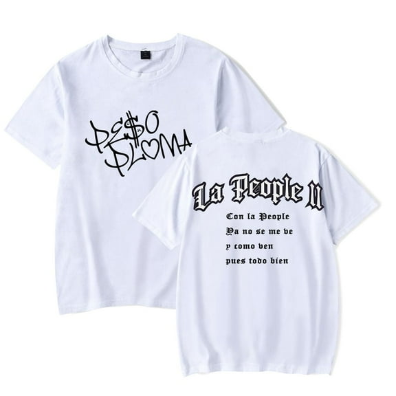 Peso Pluma La People II Merch Men's and women's pure cotton short sleeved casual fashion T-shirt