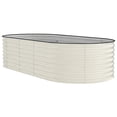 thumbnail image 1 of Jardin Surélevé – Bac de Plantation en Acier Galvanisé Résistant aux Intempéries – Durable, Résistant à la Rouille – Installation Sans Outils – pour Légumes, Fleurs et Fines Herbes – Beige avec Bandes Anti-Coupure, 240x120x60 cm, 1 of 7