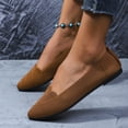 thumbnail image 4 of Eltusu Women Flat Shoes, Slip on Comfort Pointy Toe Mesh Work Shoes Brown Size 7, 4 of 7