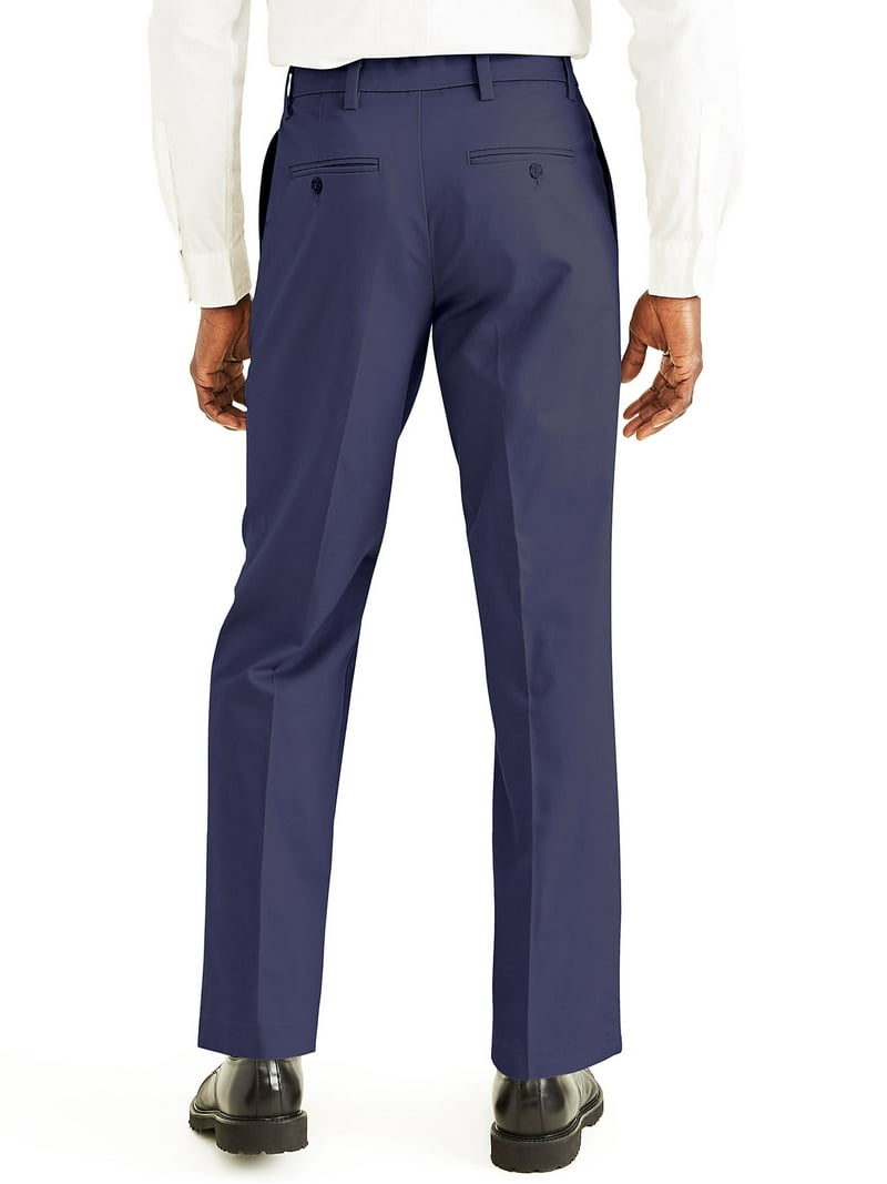 パンツ dockers 2 tucks dress cotton trousers 00s] DOCKERS Two-Tuck Cotton Linen Pants Navy