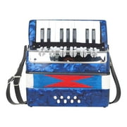 yotijay 17 Key 8 Ba Piano Accordion Mini Accordion Keyboard W/ Strap Children Gift Toy