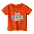 thumbnail image 3 of PMVFHDE Hauts Tendance pour Filles T-Shirts Graphiques pour Filles Hauts pour Filles T-Shirts Mignons Tendance pour Filles Enfants Pâques T-Shirt Graphique Mignon Col Rond Manches Courtes T-Shirt d'Été Orange, 3-4 Ans, 3 of 4