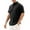 Black, variant on TAIAOJING Men's Striped Button Down Shirts Spring Summer Top Cotton Linen Casual V Neck Short Sleeve Pocket Top Blouse Beach Shirt