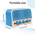 thumbnail image 2 of Amplificador de guitarra JOYO Combo Bluetooth, 5 W, recarga pequeños, miniauriculares de práctica con canales Clean & Overdrive (JA-02 II azul), 2 of 9
