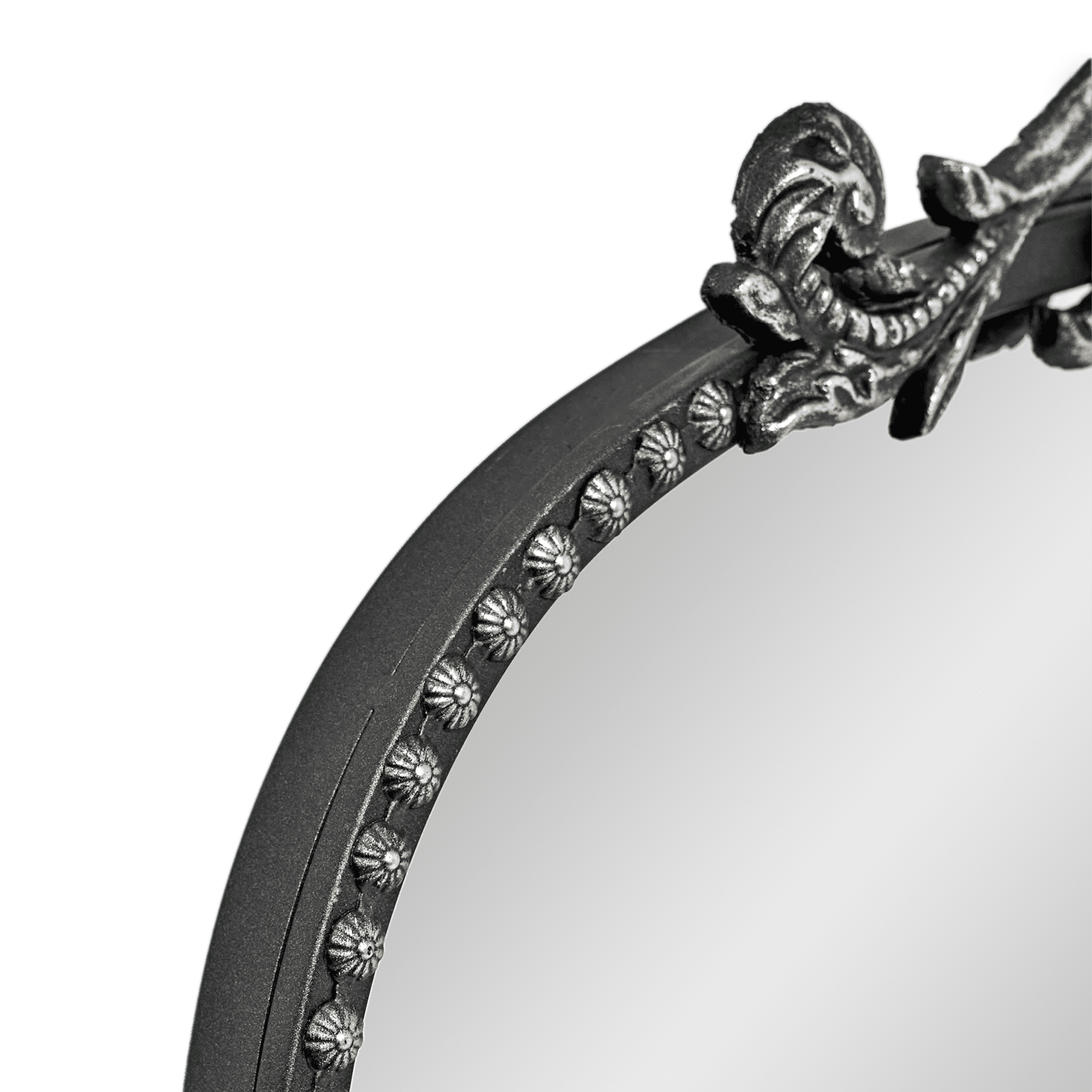 Filigree 20x30 Black Arched Ornate Large Wall Mirror for Bathroom or Living Room