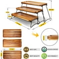 thumbnail image 4 of 3 Tier Cupcake Stand & Towers Serving Tray for Party, Acacia Wooden Dessert Table Display Set, Decorative Tiered Decor Small Chees Charcuterie Boards Rustic Wood Platters Trays, (A010), 4 of 9